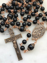 Load image into Gallery viewer, Black Onyx Rosary - Bronze - OL of Good Hope CeCeAgnes
