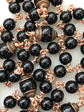 Load image into Gallery viewer, Black Onyx Rosary - Bronze - OL of Good Hope CeCeAgnes
