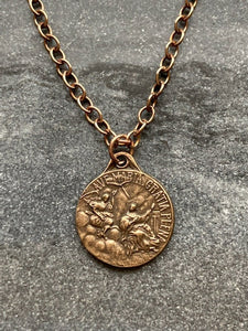 Saint Gabriel Solid Bronze Necklace