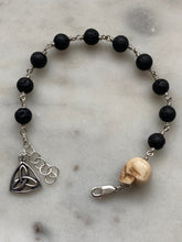 Load image into Gallery viewer, Memento Mori Celtic Rosary Bracelet - All Sterling - Wire-wrapped CeCeAgnes
