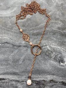 Seven Sorrows Adjustable Solid Bronze Necklace