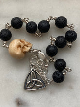 Load image into Gallery viewer, Memento Mori Celtic Rosary Bracelet - All Sterling - Wire-wrapped CeCeAgnes
