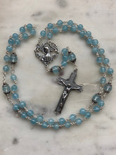 Load image into Gallery viewer, Aquamarine Rosary - Sterling Silver - CeCeAgnes
