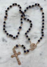 Load image into Gallery viewer, 14K Gold Rosary - Sapphire - CeCeAgnes
