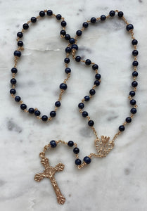 14K Gold Rosary - Sapphire - CeCeAgnes