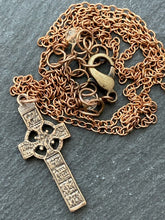 Load image into Gallery viewer, Celtic Cross Solid Bronze Necklace
