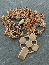 Load image into Gallery viewer, Celtic Cross Solid Bronze Necklace
