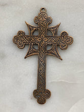 Load image into Gallery viewer, Celtic Cross Pendant - Sterling or Bronze - Antique Reproduction 874 CeCeAgnes Rosary Parts
