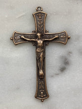 Load image into Gallery viewer, Crucifix Pendant -  Bronze - Antique French Reproduction 622 CeCeAgnes Rosary Parts
