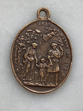 Load image into Gallery viewer, Holy Family Medal - Antique Reproduction 1442 -  CeCeAgnes Rosary Parts
