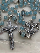 Load image into Gallery viewer, Aquamarine Rosary - Sterling Silver - CeCeAgnes
