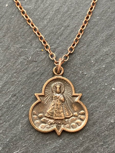 Infant of Prague Solid Bronze Necklace