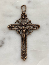 Load image into Gallery viewer, Crucifix Pendant -  Bronze - Antique Reproduction 1002 CeCeAgnes Rosary Parts
