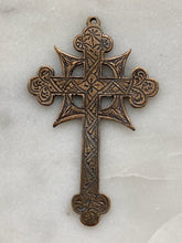 Load image into Gallery viewer, Celtic Cross Pendant - Sterling or Bronze - Antique Reproduction 874 CeCeAgnes Rosary Parts
