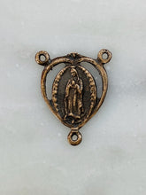 Load image into Gallery viewer, Our Lady of Guadalupe Rosary Center: 488 Bronze Antique Reproduction
