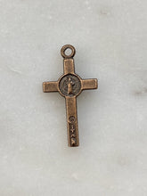 Load image into Gallery viewer, Petite Saint Benedict Crucifix - Sterling Silver or Bronze - 1562 CeCeAgnes Rosary Parts
