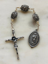 Load image into Gallery viewer, Three Hail Mary Chaplet - Our Lady of Guadalupe - All Sterling Silver
