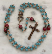 Load image into Gallery viewer, Amazonite Gemstone Rosary - Bronze
