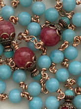 Load image into Gallery viewer, Amazonite Gemstone Rosary - Bronze
