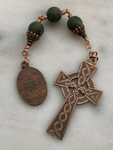 Load image into Gallery viewer, Matt Talbot Three Hail Mary Chaplet - Connemara Marble - Bronze CeCeAgnes
