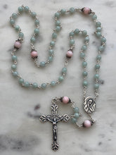 Load image into Gallery viewer, Heirloom Rosary - Sterling Silver - Jade - Pink Opal
