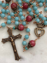 Load image into Gallery viewer, Amazonite Gemstone Rosary - Bronze
