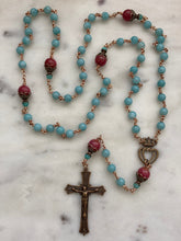 Load image into Gallery viewer, Amazonite Gemstone Rosary - Bronze
