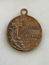 Load image into Gallery viewer, Medal - Saint Bernard - Bronze or Sterling Silver - Antique Reproduction 1049 CeCeAgnes Rosary Parts
