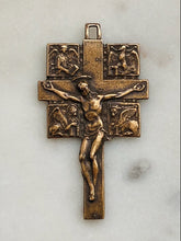 Load image into Gallery viewer, Evangelist Crucifix -  Bronze - Antique Reproduction 762 CeCeAgnes Rosary Parts
