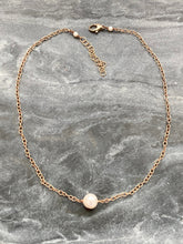 Load image into Gallery viewer, Single Pearl and Bronze Necklace
