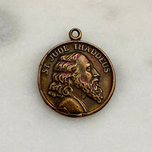 Load image into Gallery viewer, Medal - Saint Jude - Bronze or Sterling Silver - Antique Reproduction 1395 CeCeAgnes Rosary Parts
