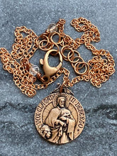 Load image into Gallery viewer, Saint Mark Solid Bronze Necklace
