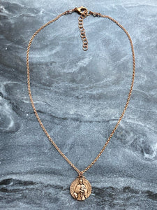 Saint Mark Solid Bronze Necklace