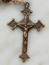 Load image into Gallery viewer, Our Lady of Guard Rosary Tenner - Garnets and Bronze
