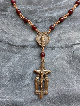 Load image into Gallery viewer, Rosary Necklace - Garnet and Bronze
