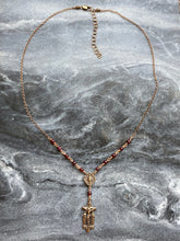 Load image into Gallery viewer, Rosary Necklace - Garnet and Bronze
