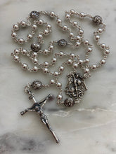 Load image into Gallery viewer, All Sterling Silver Saint Michael Rosary - Spanish Crucifix - Wire-Wrapped
