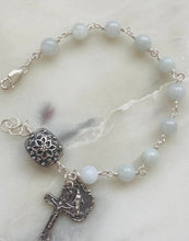 Load image into Gallery viewer, Burma Jade Rosary Bracelet - All Sterling - Wire-wrapped CeCeAgnes
