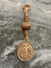 Load image into Gallery viewer, Bag Charm Saint Michael Zipper Pull - Bronze

