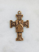 Load image into Gallery viewer, Cross Jesus and Mary -  Bronze - 1528 CeCeAgnes Rosary Parts
