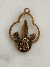 Load image into Gallery viewer, Medal - Mary with Flowers - Bronze  - Antique Reproduction 1060 CeCeAgnes Rosary Parts
