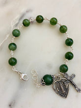 Load image into Gallery viewer, Jade Rosary Bracelet - All Sterling - Wire-wrapped CeCeAgnes
