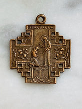 Load image into Gallery viewer, Medal - St. Francis - Bronze or Sterling Silver - Antique Reproduction 1269 CeCeAgnes Rosary Parts
