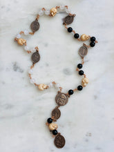 Load image into Gallery viewer, Five Wounds Chaplet - Holy Wounds - Bronze Onyx and Moonstone CeCeAgnes
