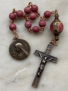 Saint There’s Single Decade Rosary - Bronze - Roses CeCeAgnes