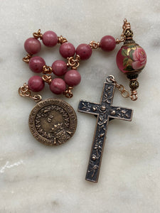 Saint There’s Single Decade Rosary - Bronze - Roses CeCeAgnes