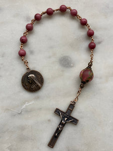 Saint There’s Single Decade Rosary - Bronze - Roses CeCeAgnes