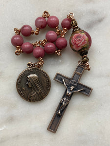 Saint There’s Single Decade Rosary - Bronze - Roses CeCeAgnes