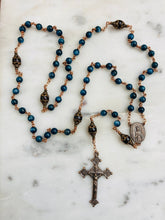 Load image into Gallery viewer, Beautiful Marion Blue Rosary - Bronze and Kyanite
