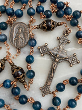 Load image into Gallery viewer, Beautiful Marion Blue Rosary - Bronze and Kyanite
